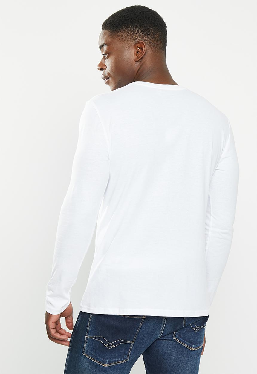 Original Penguin - Embroidered logo ls tee - bright white