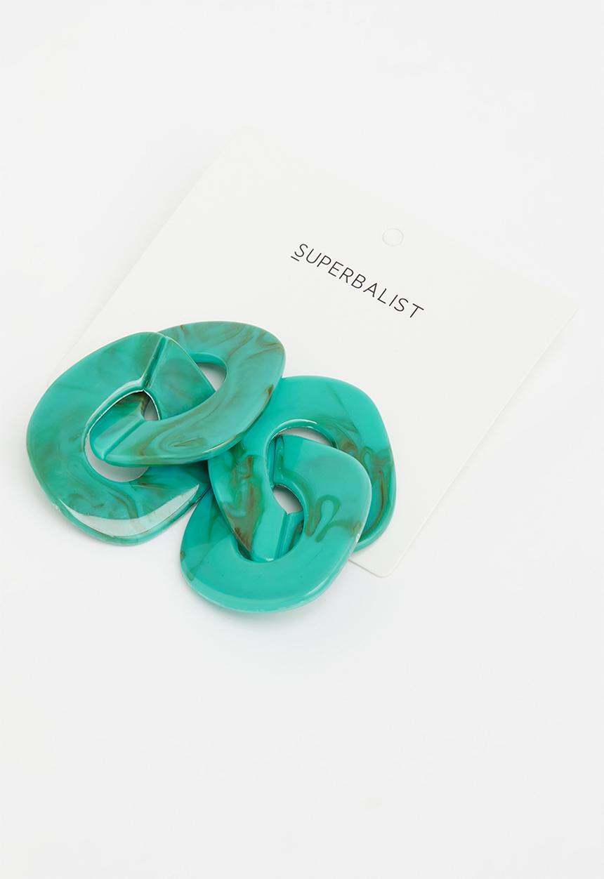 Superbalist - Josie marbled earrings - green