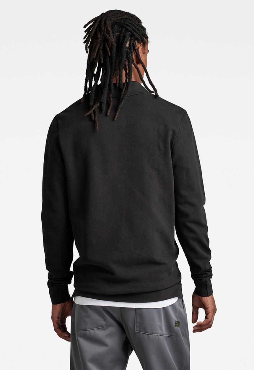 G-STAR - Essential polo l\s - dark black