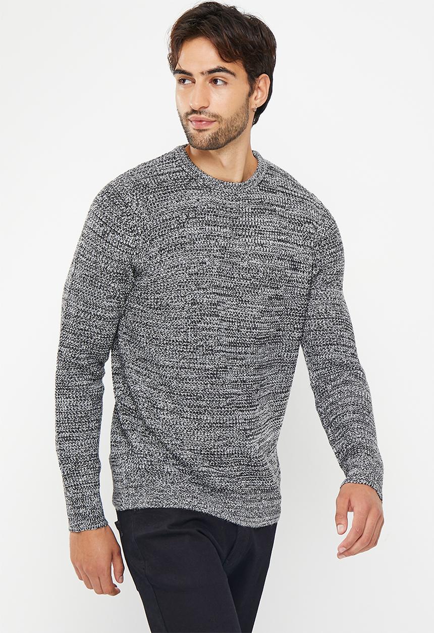 Brave Soul - Neutroni knitwear - grey & black