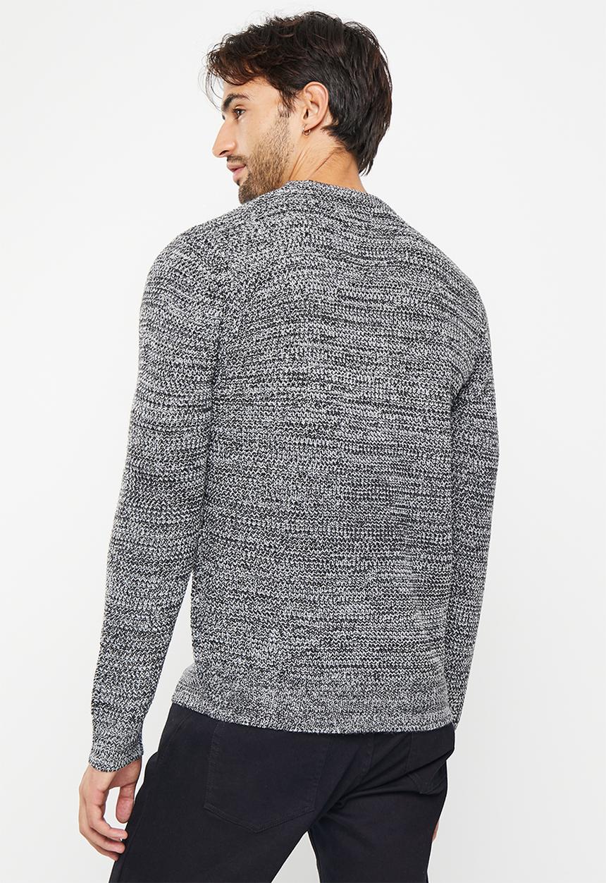Brave Soul - Neutroni knitwear - grey & black
