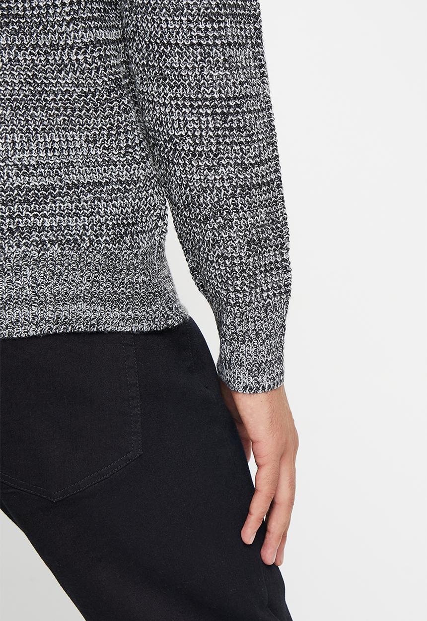Brave Soul - Neutroni knitwear - grey & black