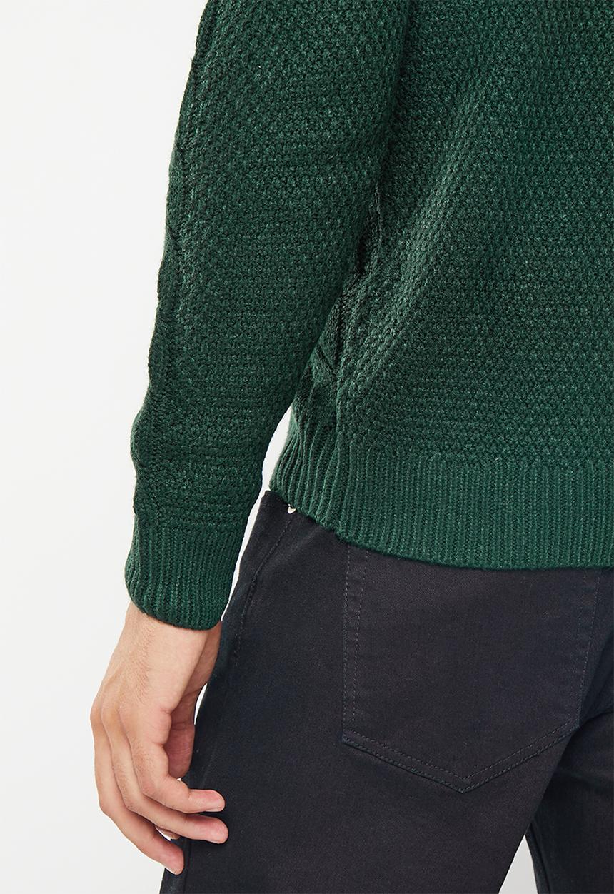 Brave Soul - Hyder knitwear - hunter green