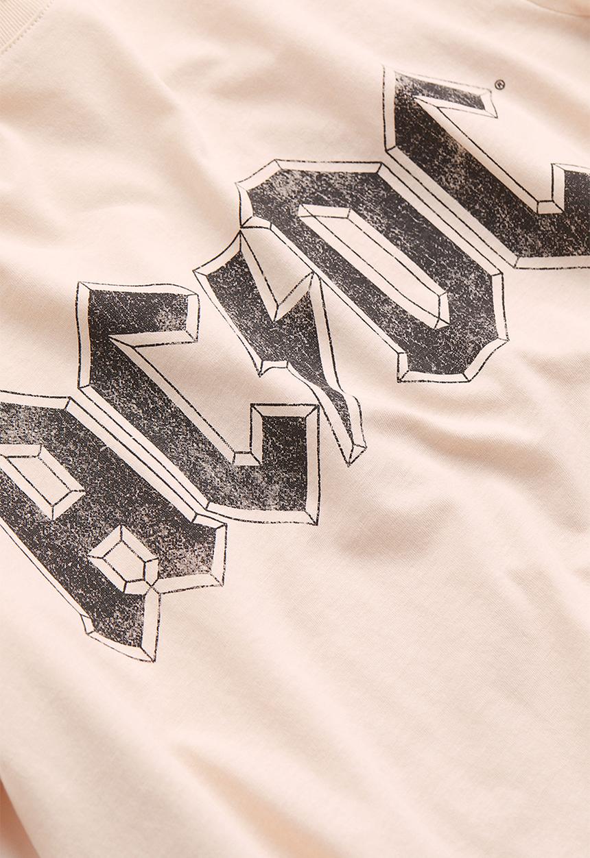 H&M - T-shirt with a motif - light beige/ac/dc