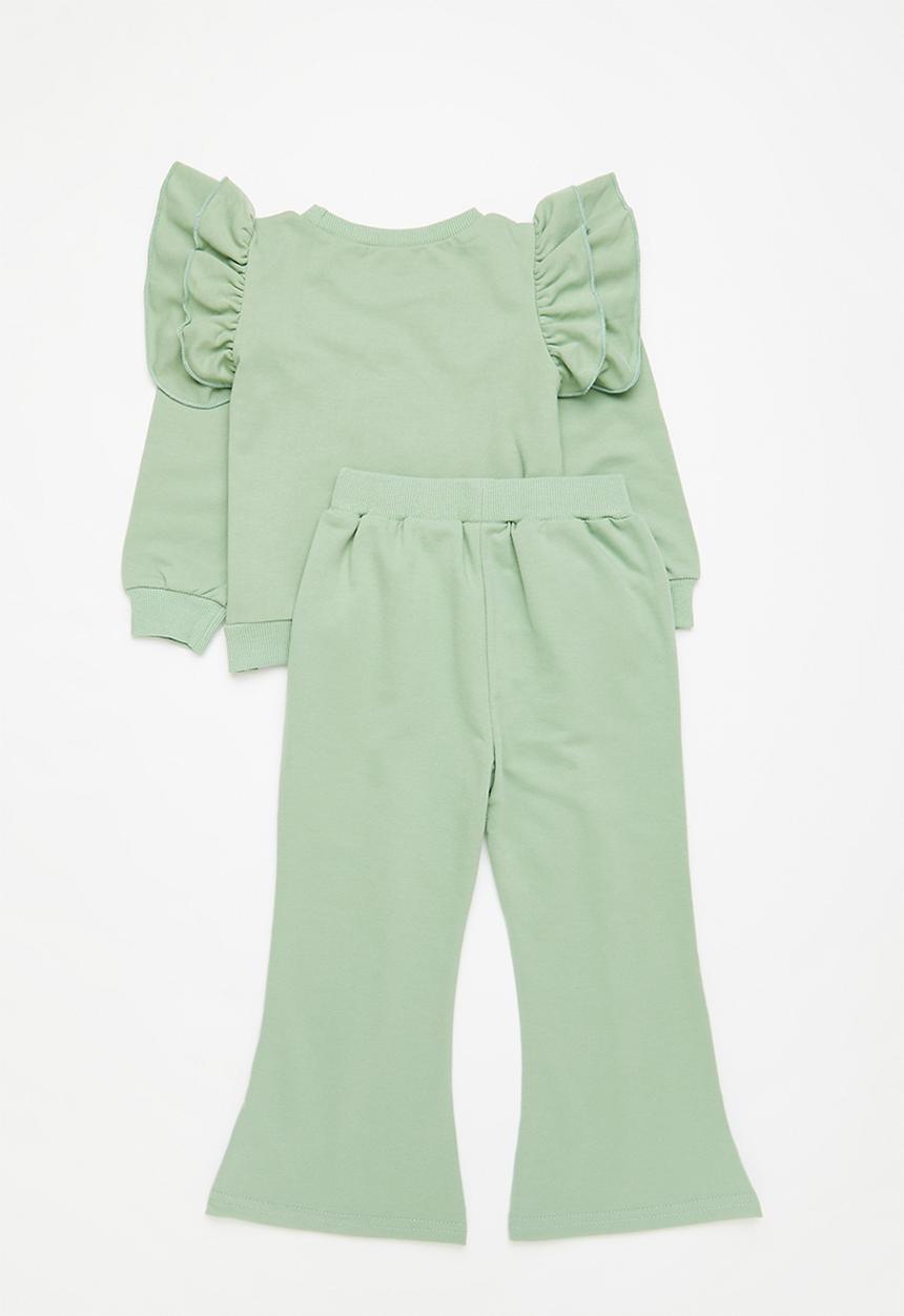 Pop Candy - Girls sweatshirt and pants set - sage