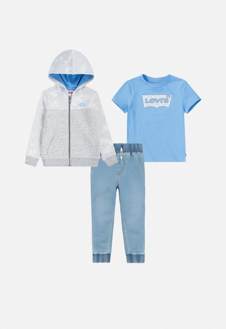 Levi’s® - Lvb colorblock hoodie tee & d - blue & white