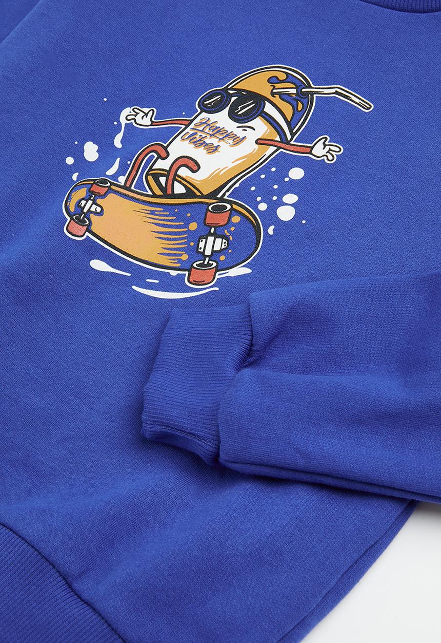Superbalist - 2 Pack graphic sweat top -stone & mid blue
