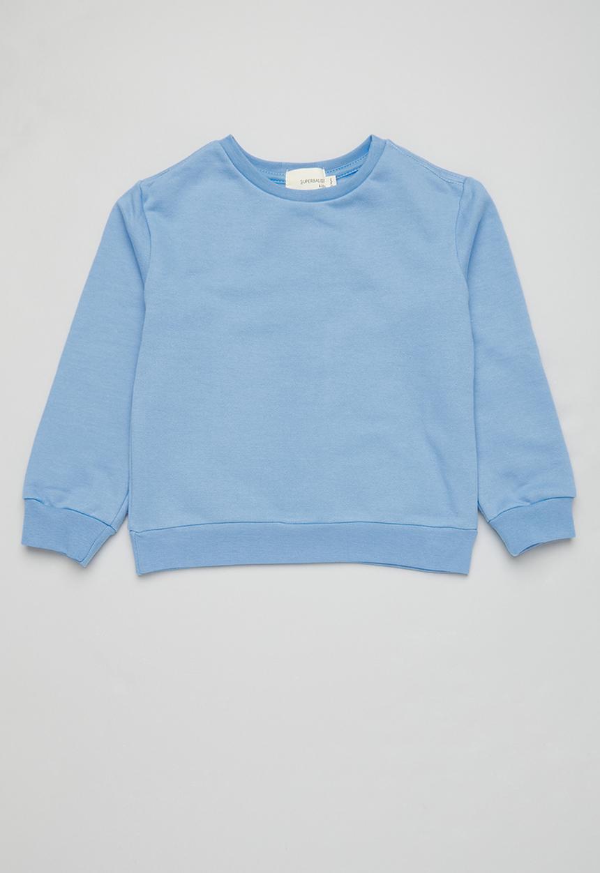 Superbalist - Girls 2 pack graphic sweat top - light blue & white