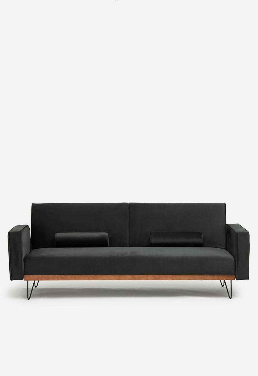 SF Collection - Stockholm 3 seater sofa bed - mourne grey velvet