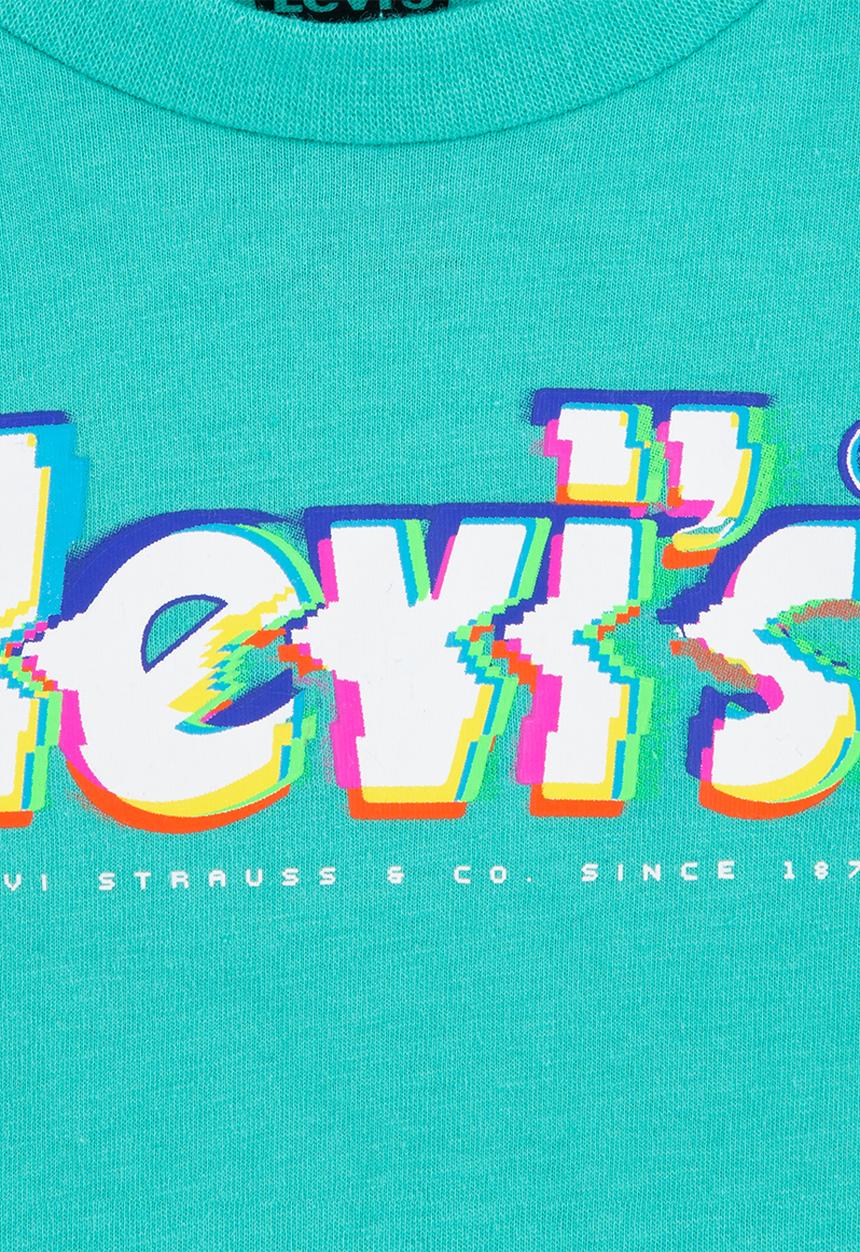 Levi’s® - Lvb glitched logo tee shirt - aqua green