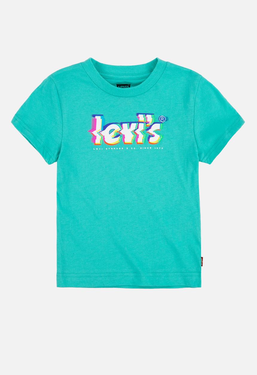 Levi’s® - Lvb glitched logo tee shirt - aqua green