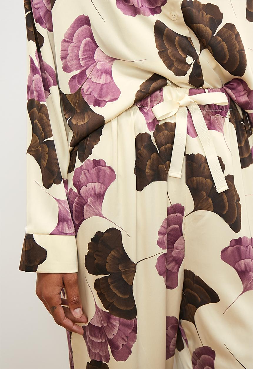 edit - Long sleeve sleep shirt & pant set - multi