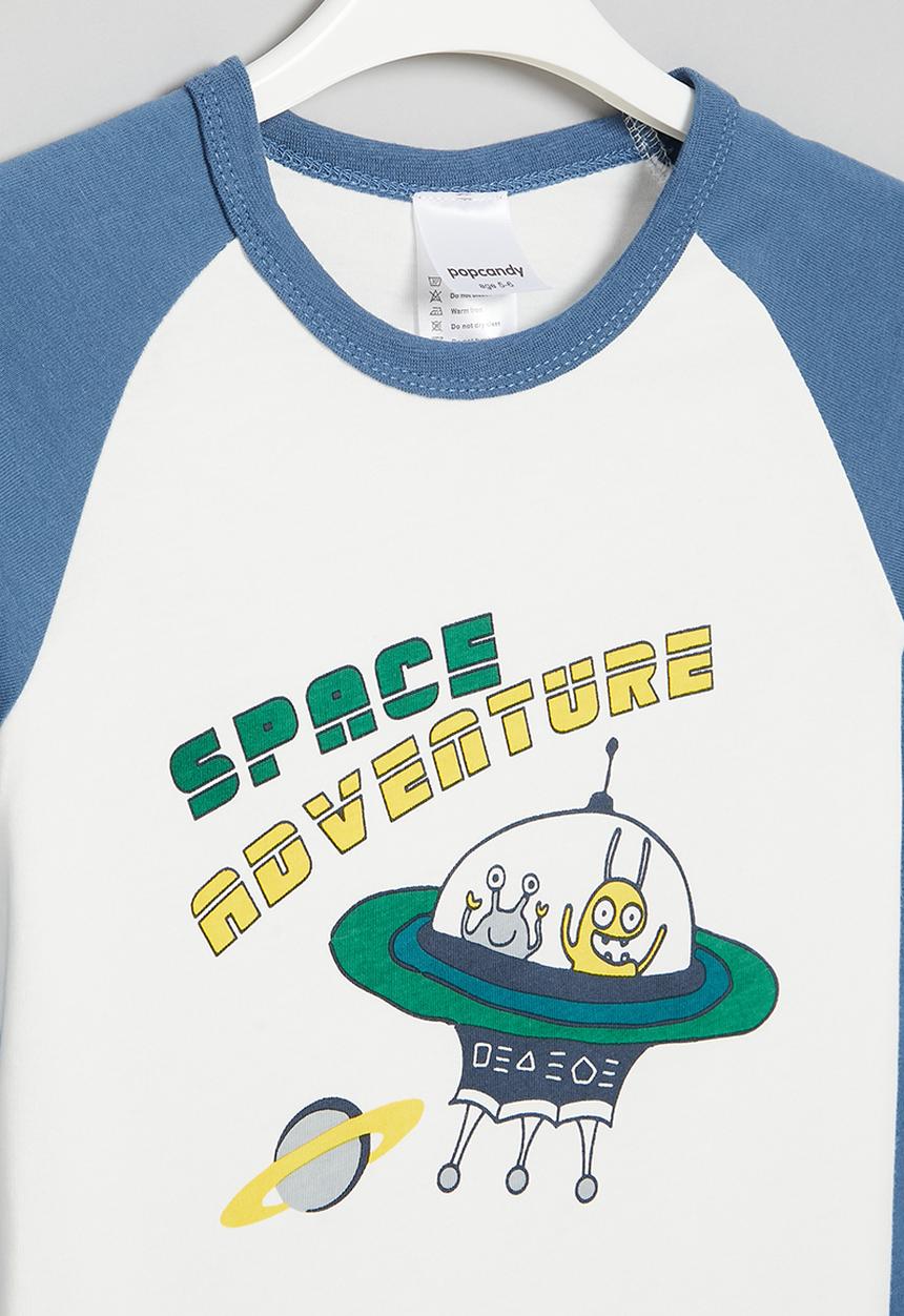Pop Candy - Boys space tee - white/blue