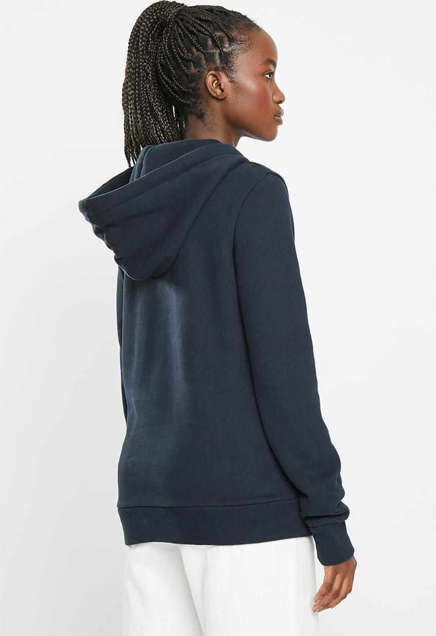 Superdry. - Script style floral hood - eclipse navy