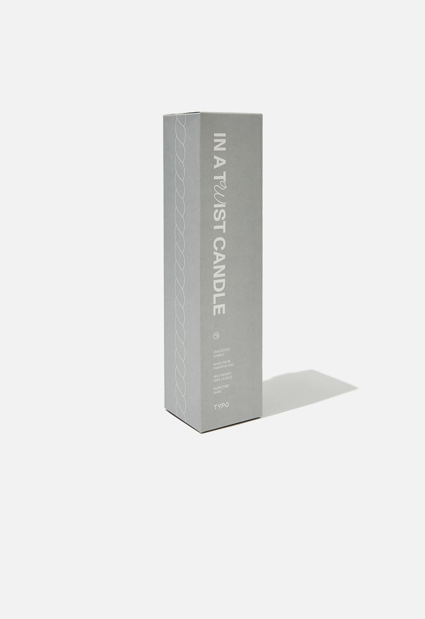 Typo - In a twist candle - warm grey twist