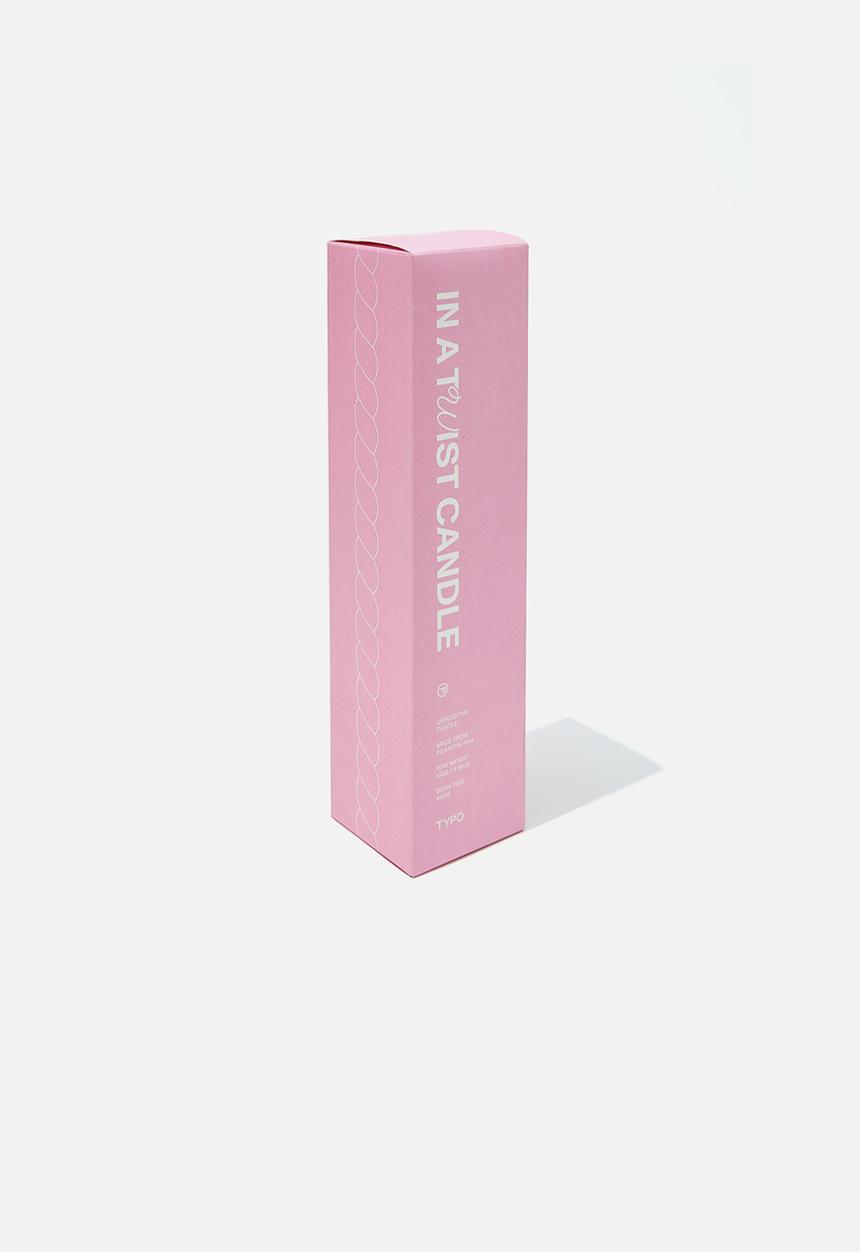Typo - In a twist candle - rosa powder twist