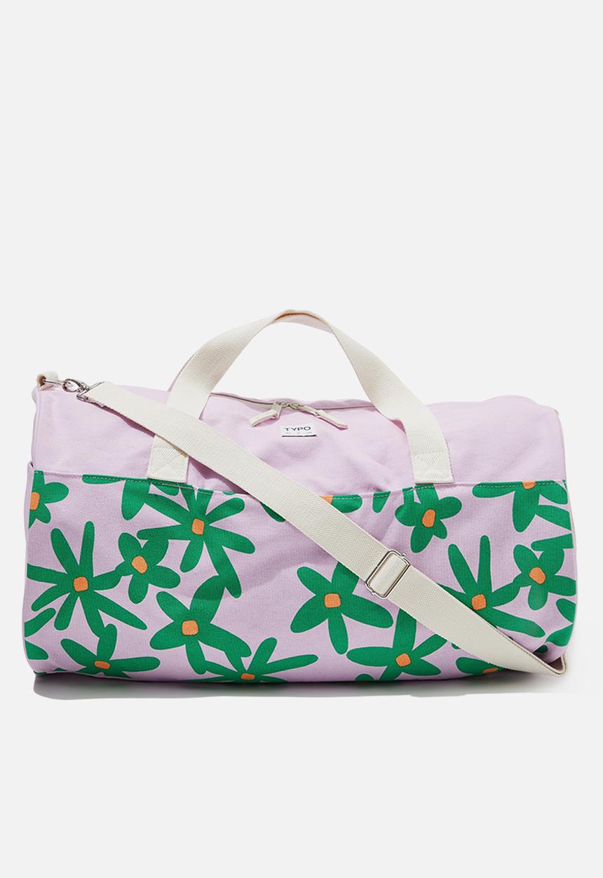 Typo - Off the grid weekend barrel bag - paper daisy blue & purple