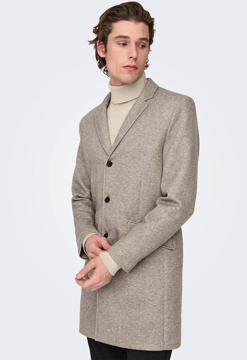 Only & Sons - Julian king coat - walnut