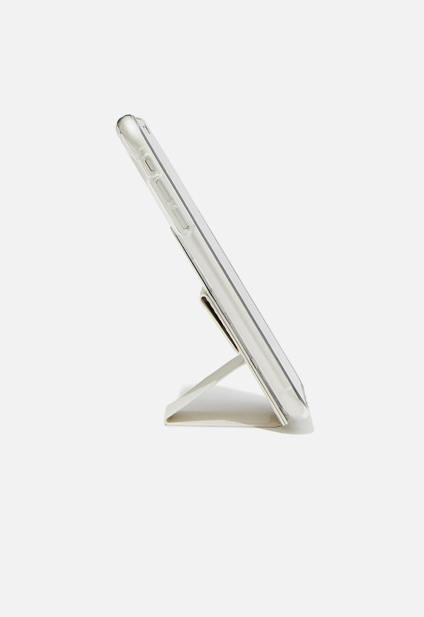 Typo - Fold out phone stand - ecru