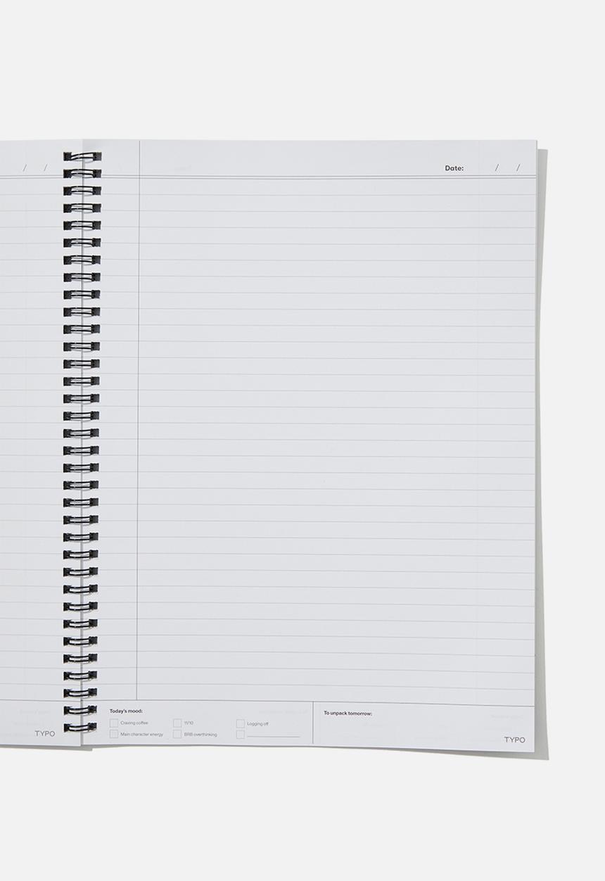 Typo - A4 spinout notebook - be kind mother earth black
