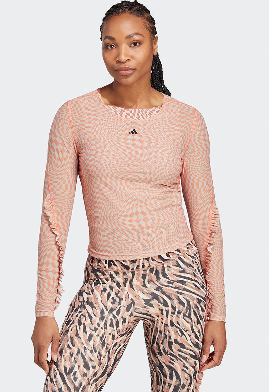 adidas Performance - Yoga st aop long sleeve - clay strata