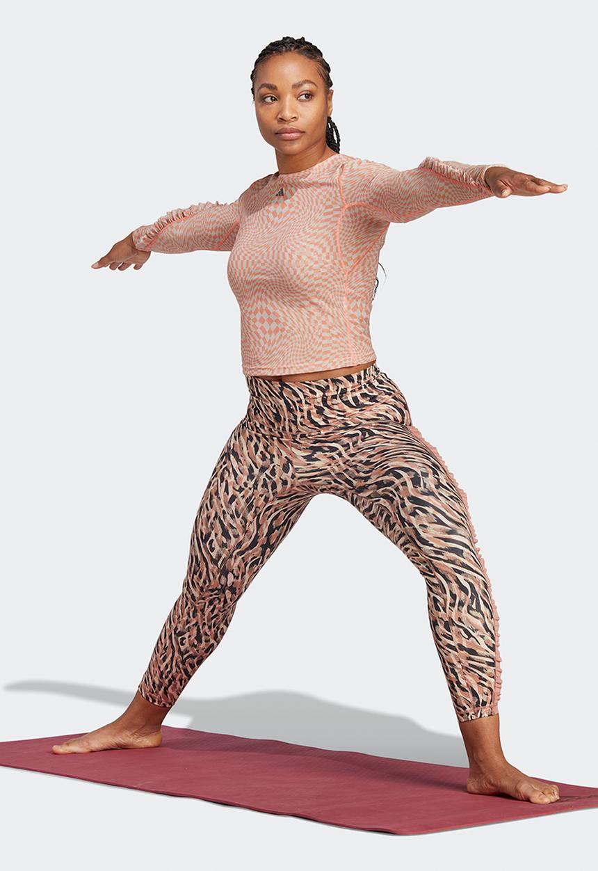 adidas Performance - Yoga st aop long sleeve - clay strata