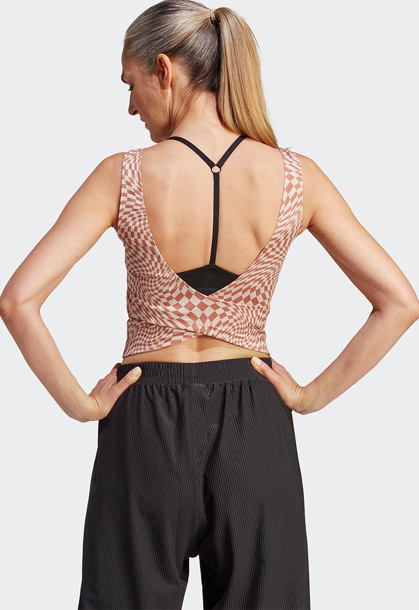 adidas Performance - Yoga st aop tank - clay strata