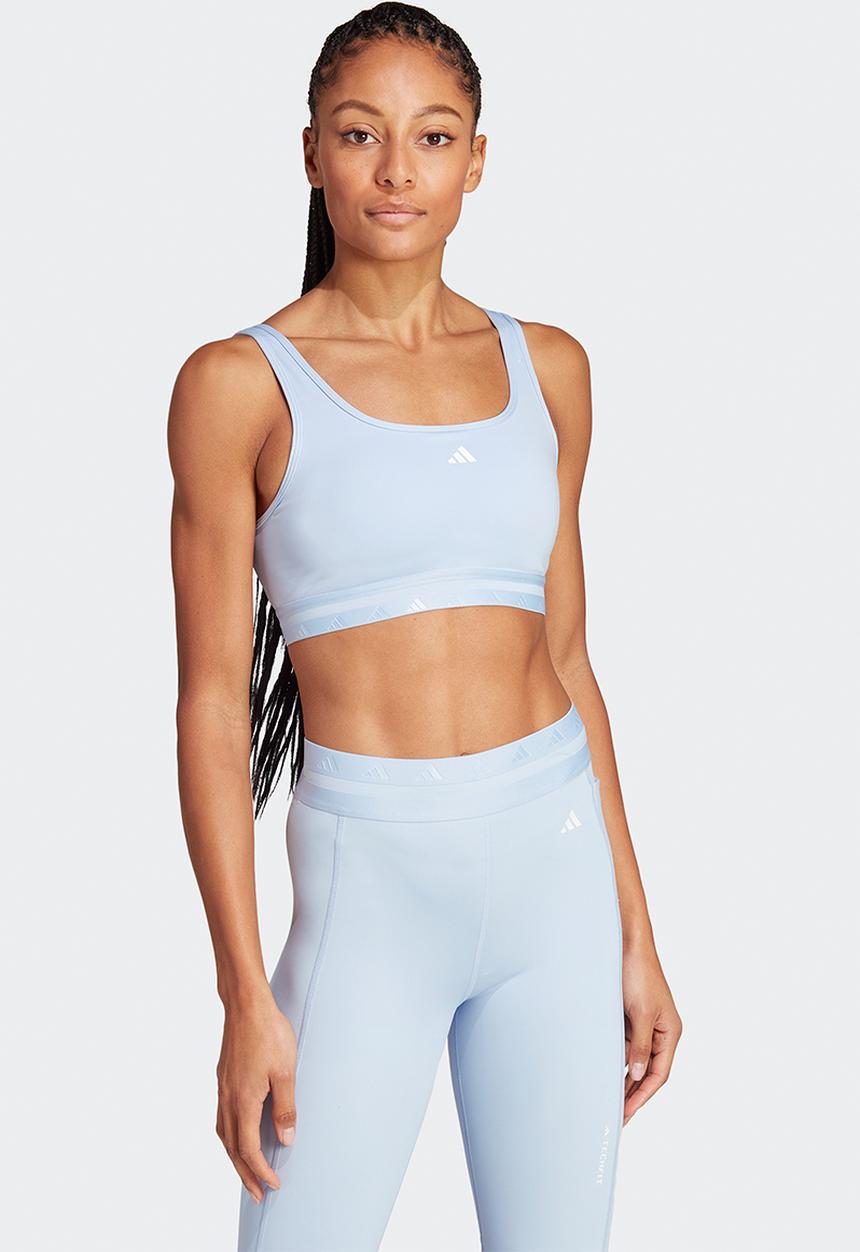 adidas Performance - Aeroreact tech-fit light support bra - blue dawn