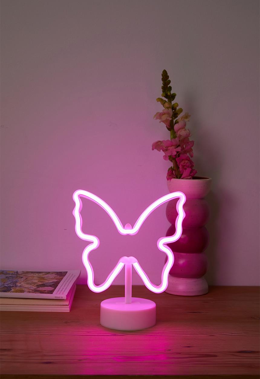 Typo - Shaped desk lamp - lilac butterfly
