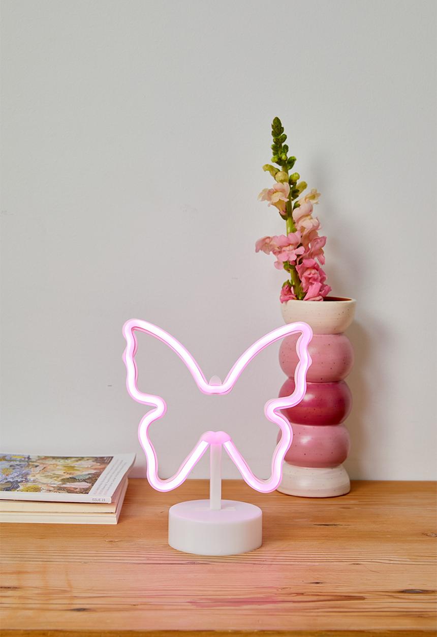 Typo - Shaped desk lamp - lilac butterfly