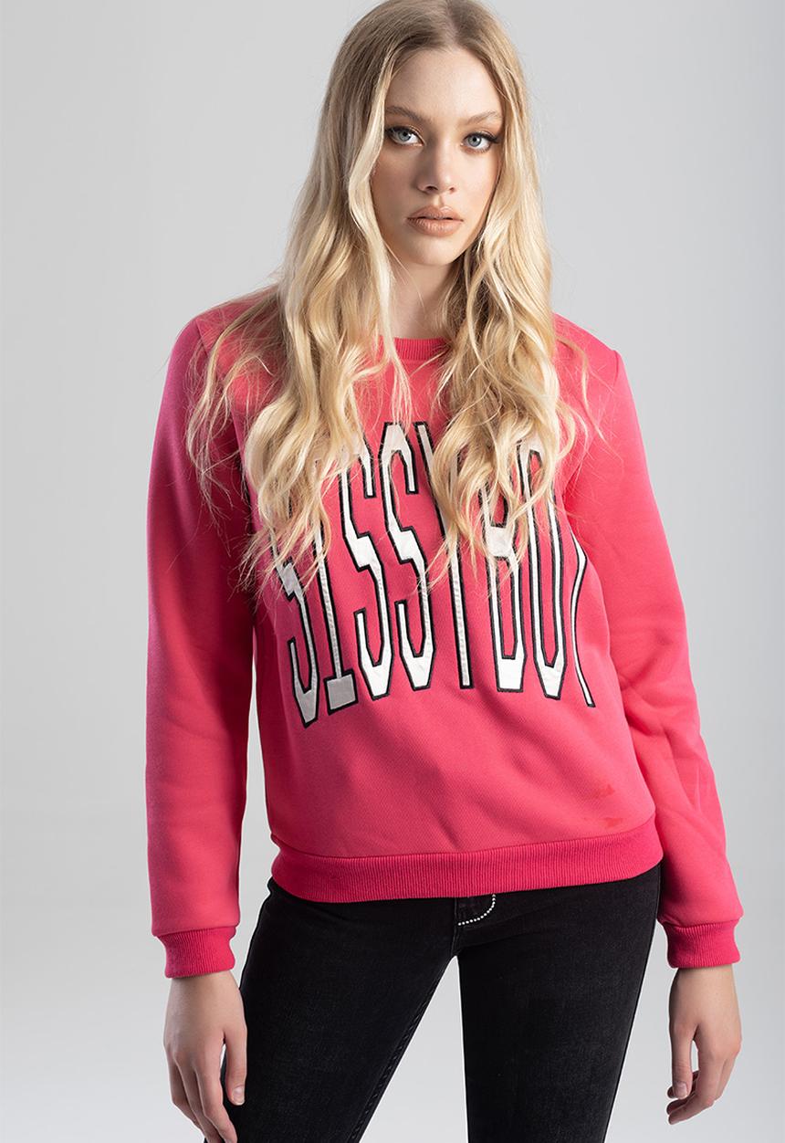 SISSY BOY - Gisella crew neck sweat top with long sleeves - cerise