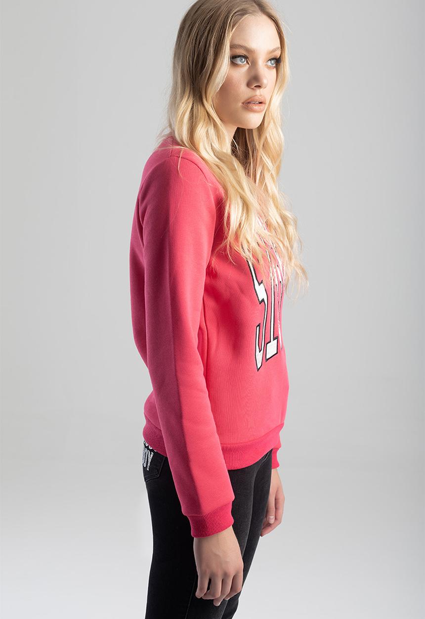 SISSY BOY - Gisella crew neck sweat top with long sleeves - cerise