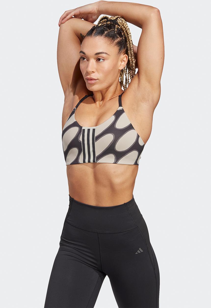 adidas Performance - W Marimekko aeroimpact light support bra - black & light brown