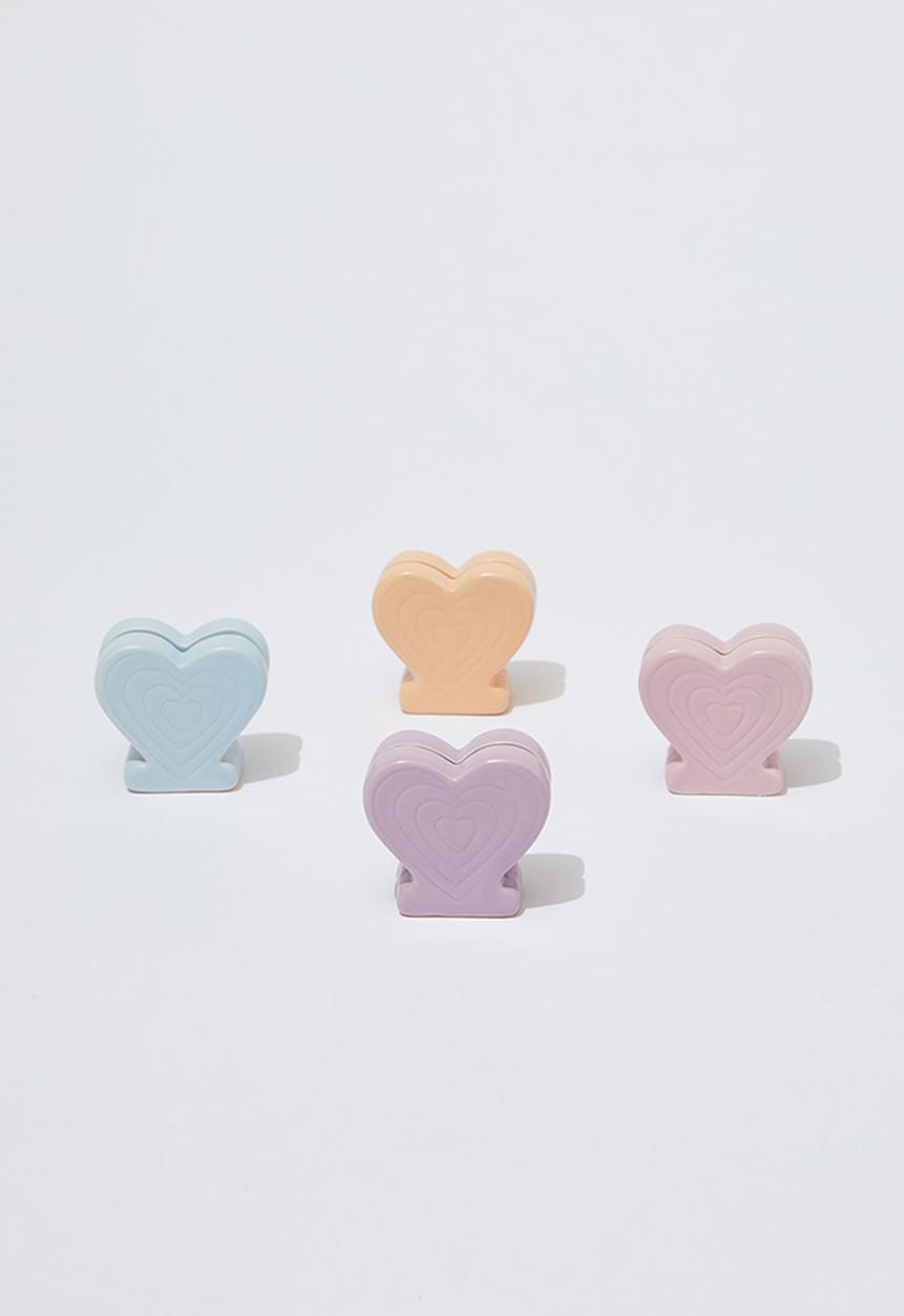 Typo - Ceramic card holder 4 pack - hearts