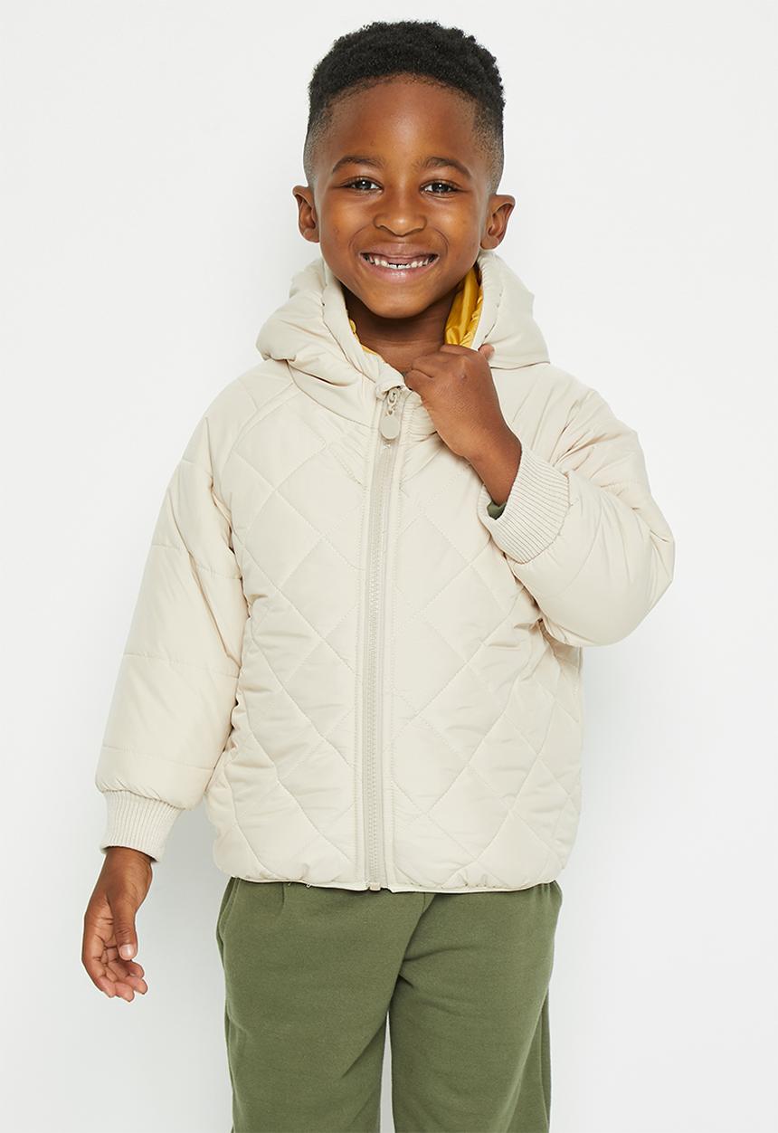 Pop Candy - Quilted puffer jacket with hood - ecru