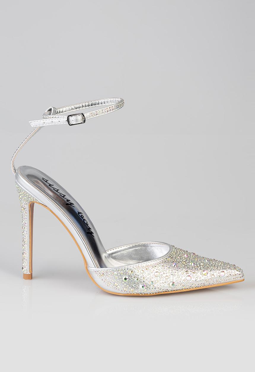 SISSY BOY - Crystal clear bling court - silver