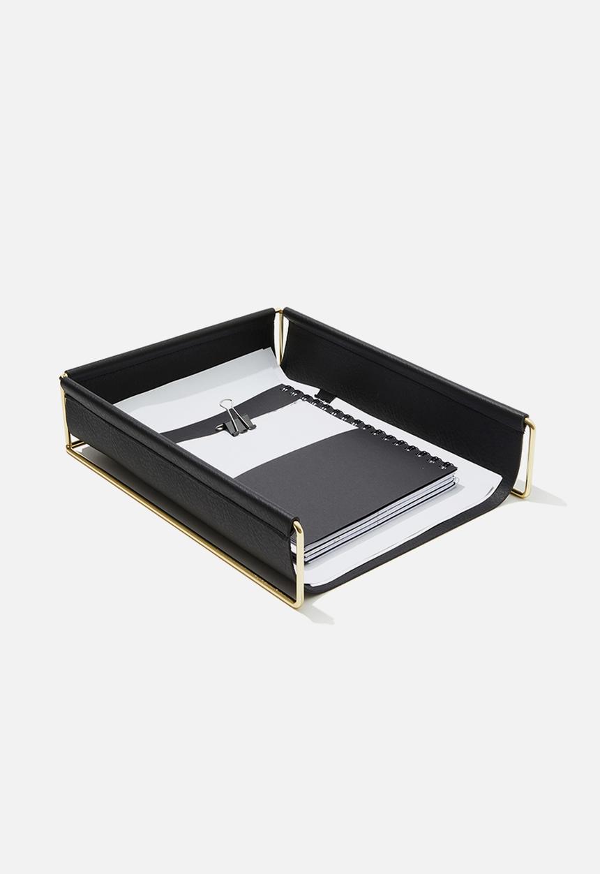 Typo - Recycled mix pu desk tray - black