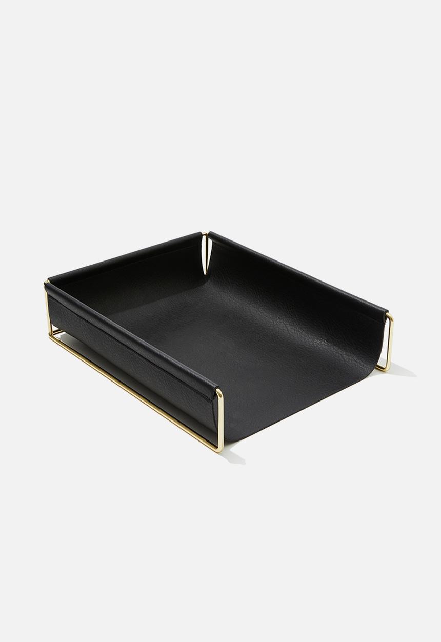 Typo - Recycled mix pu desk tray - black