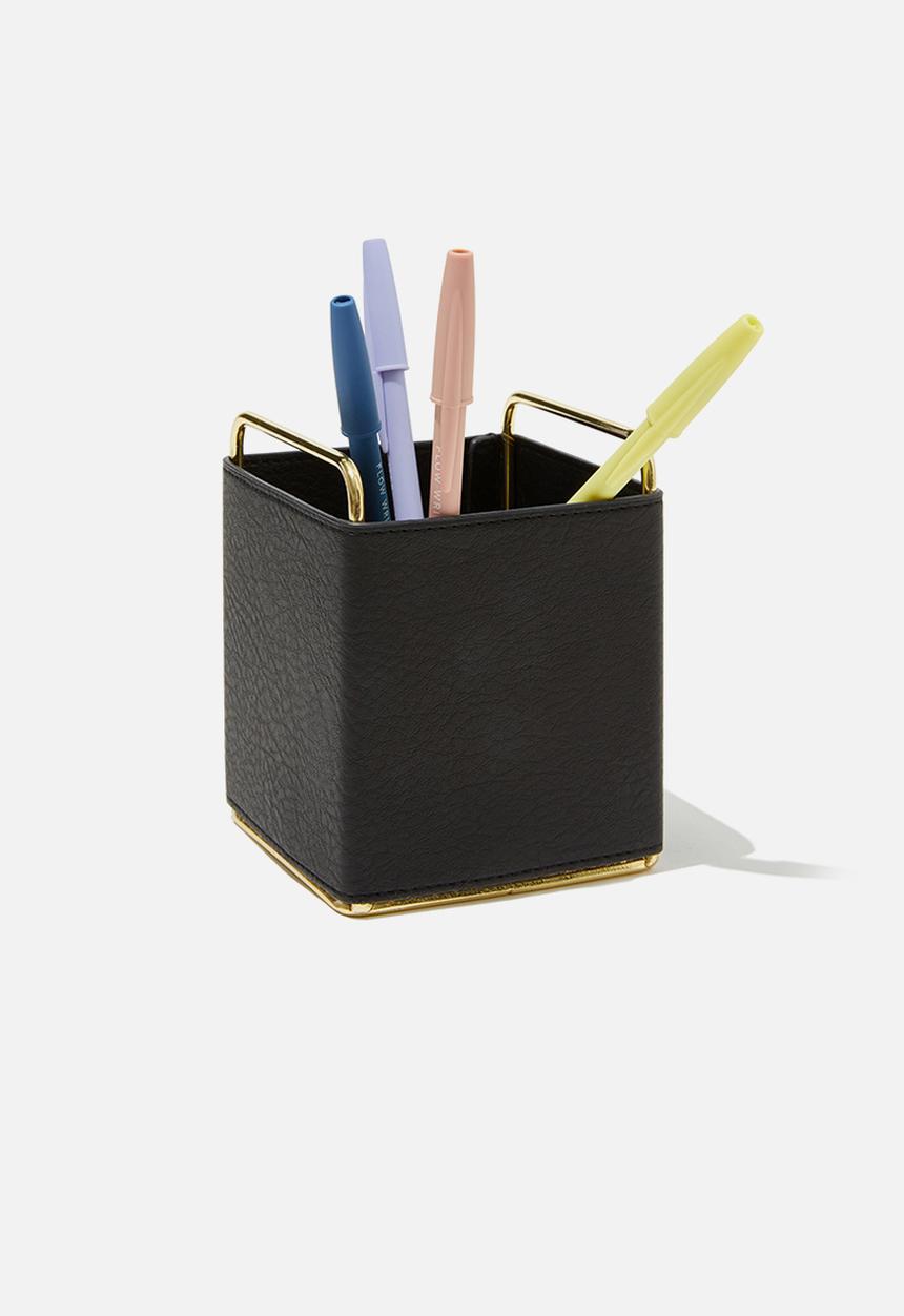 Typo - Recycled mix pu pen holder-black