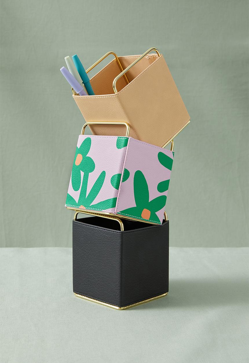 Typo - Recycled mix pu pen holder-black