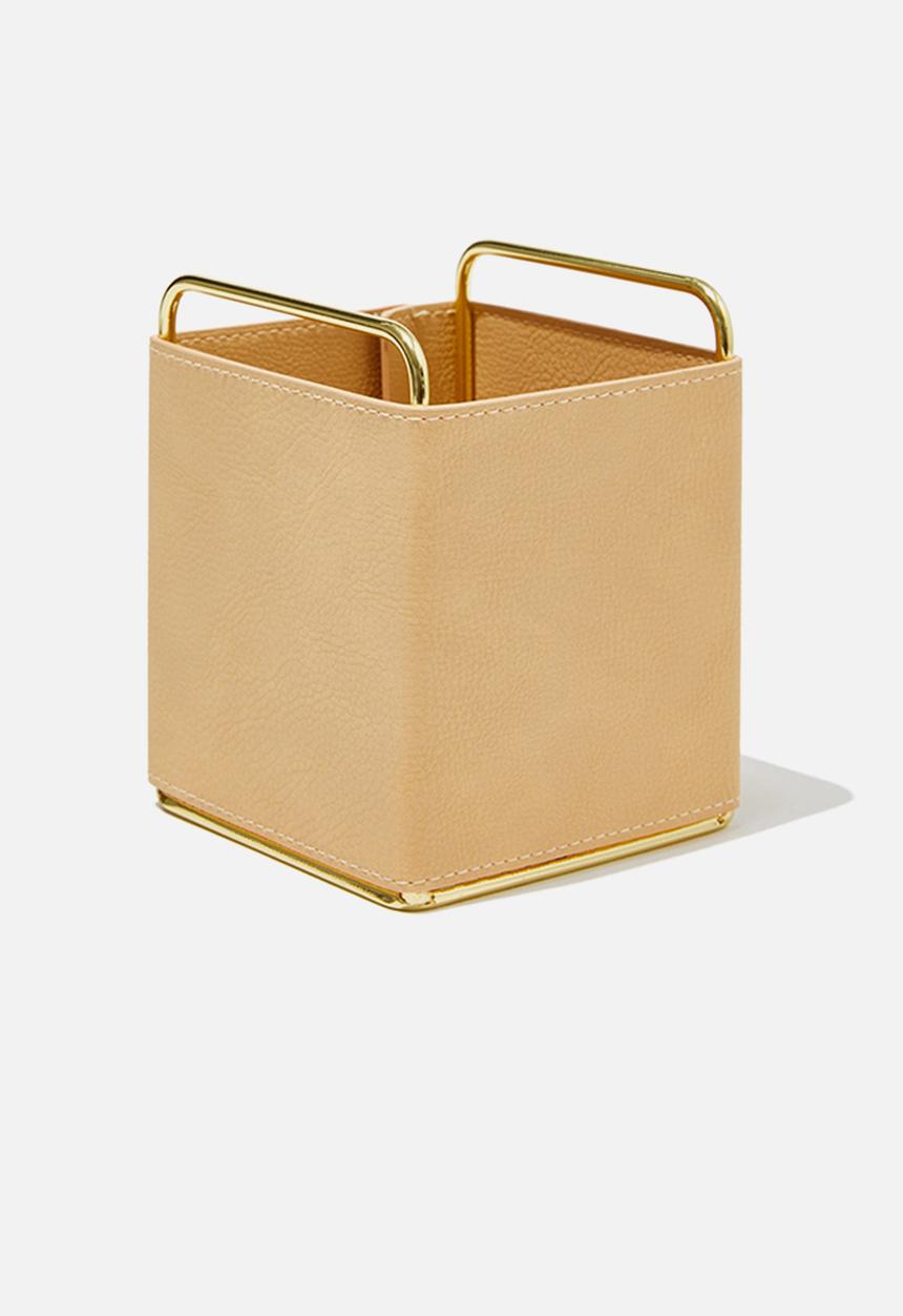 Typo - Recycled mix pu pen holder - latte