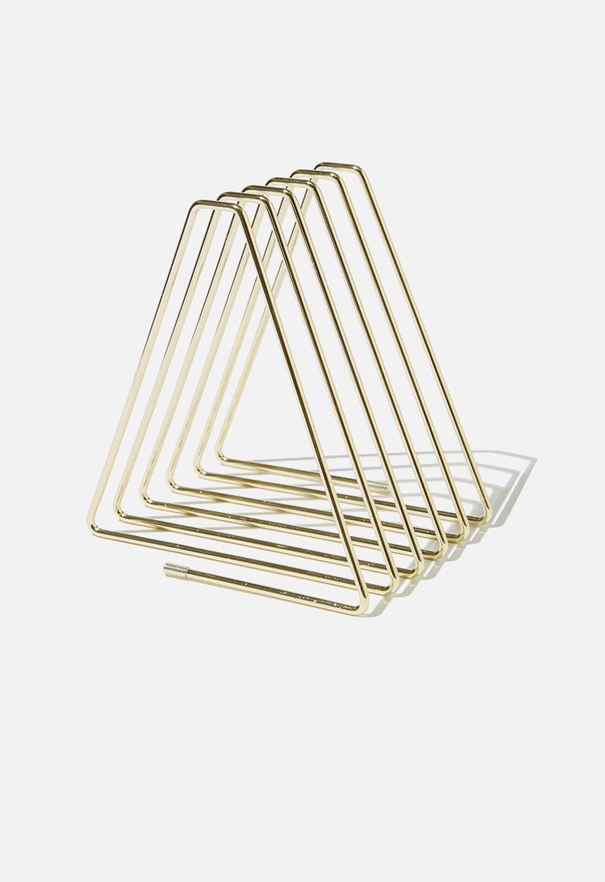 Typo - Metal shaped paper filer - triangle gold