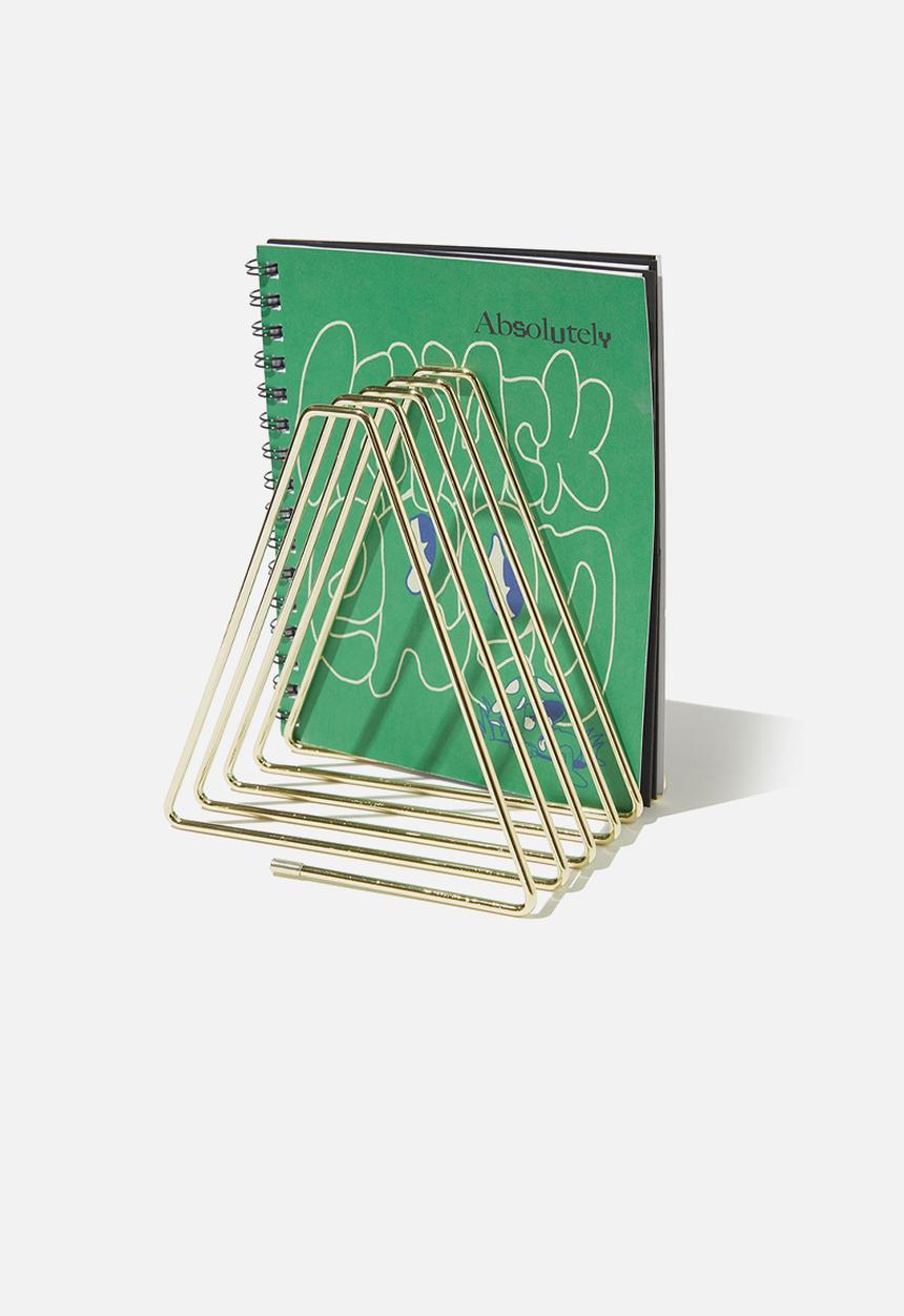 Typo - Metal shaped paper filer - triangle gold