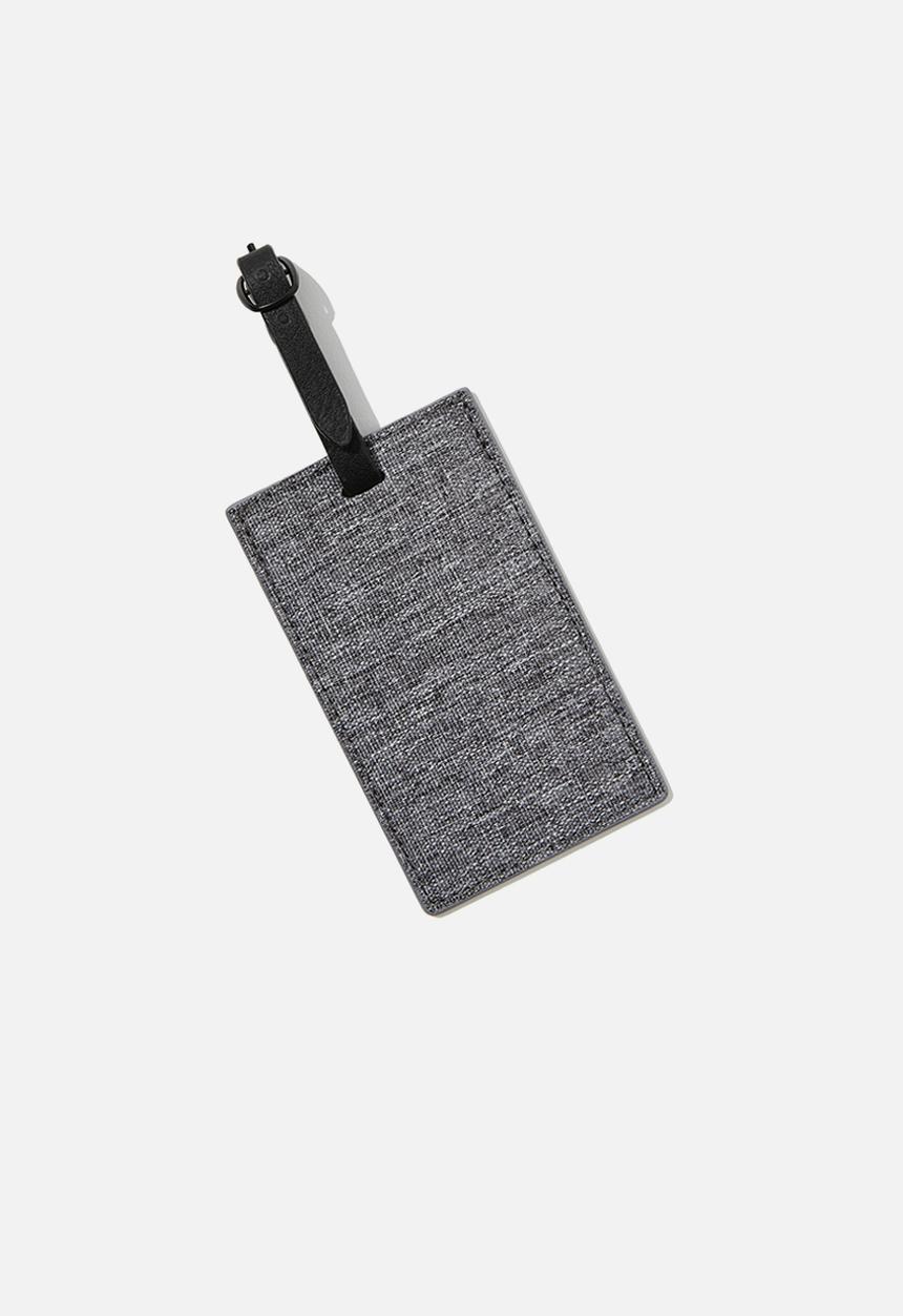 Typo - Urban luggage tag - grey crosshatch