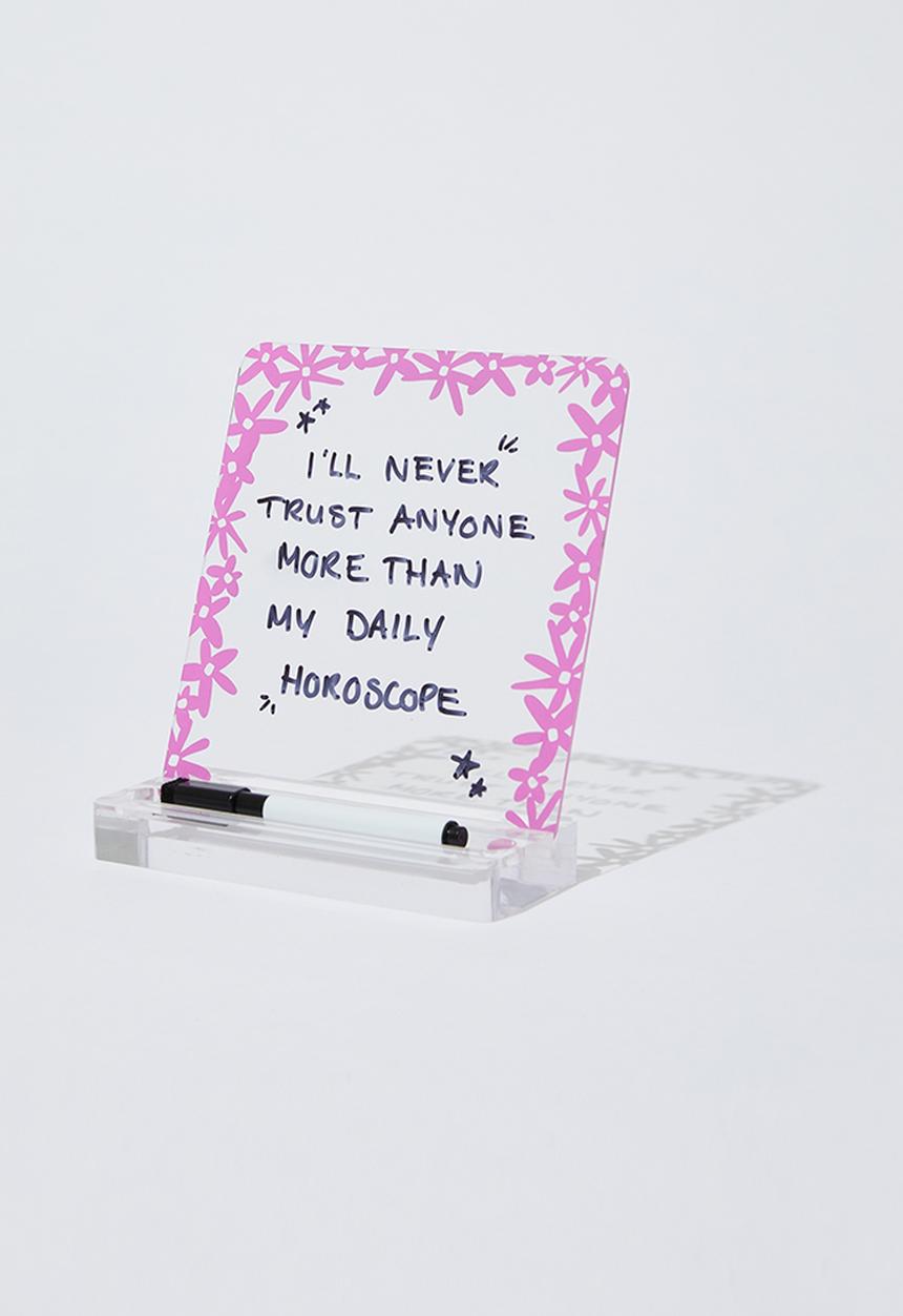 Typo - Acrylic memo stand - paper daisy border