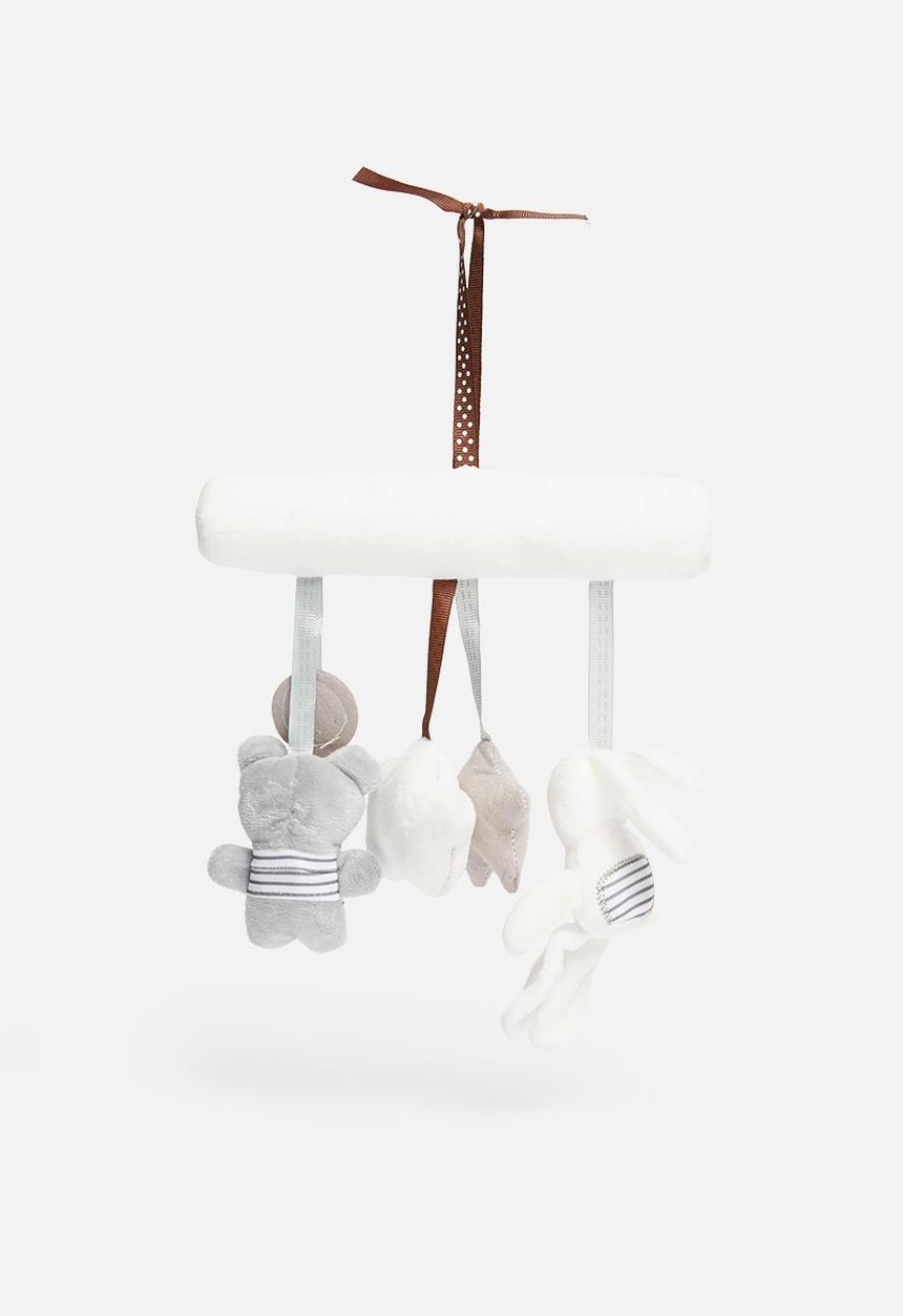 Pop Candy - Pram bunny toy - white