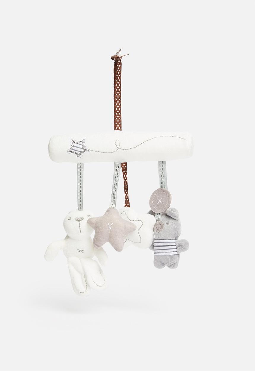 Pop Candy - Pram bunny toy - white
