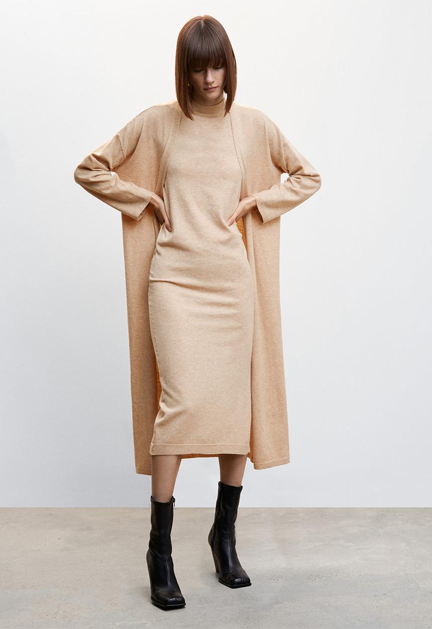 MANGO - Cardigan port - medium brown