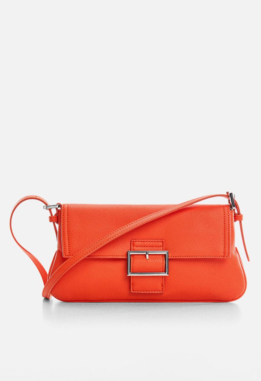 MANGO - Buckle shoulder bag - orange