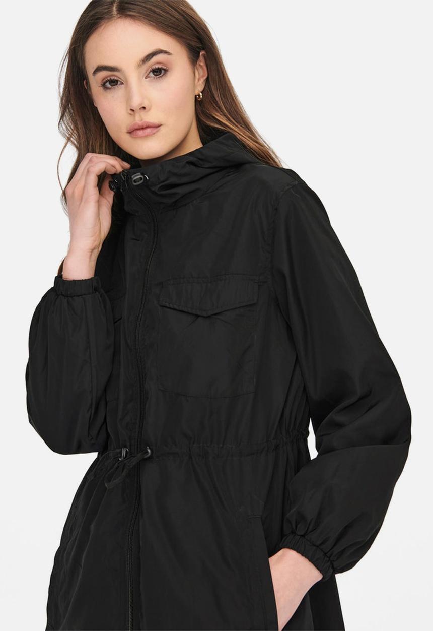 Jacqueline de Yong - Inca long hood jacket - black